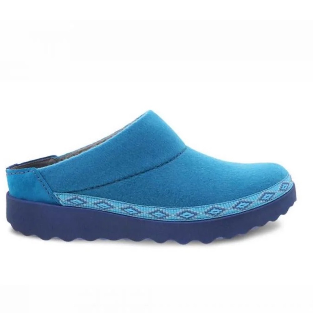 Dansko Lucie Wool Blend Clog In Blue 39